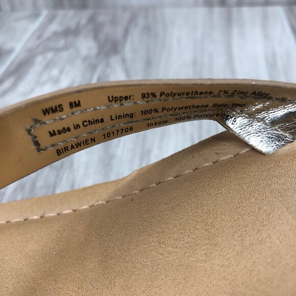 Aldo Wedge Sandals Womens 8M Brown Slip On Thong Platform Flip Flops - Picture 11 of 12